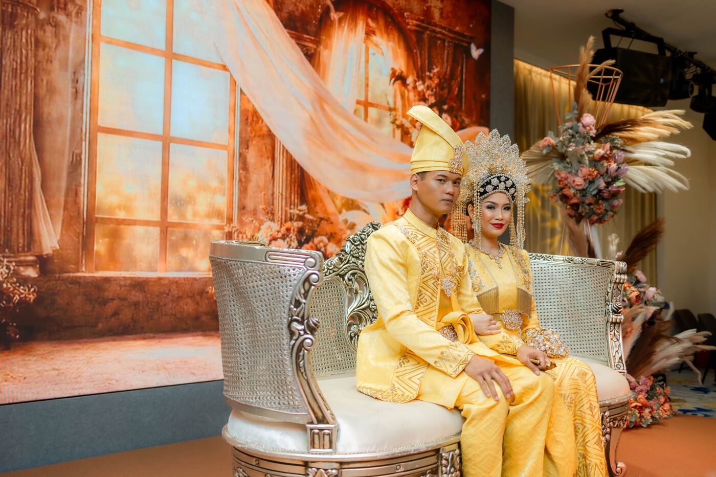 Wedding programme with performers and guests